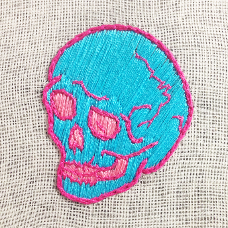 Skull embroidery