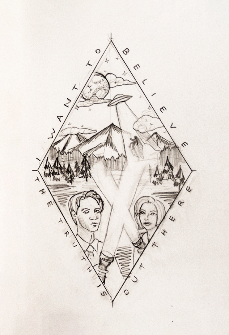 Detailed X-files patch sketch